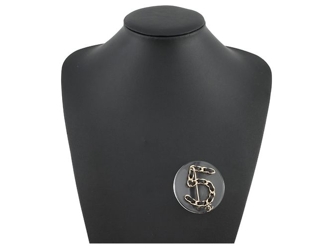 Spilla Chanel No. 5 Round Clear B18 B CHANEL BROACH Nero - vista 4
