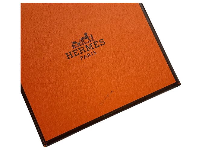 Hermès Bracciale charm in pelle nero e rosso Hermes - vista 8