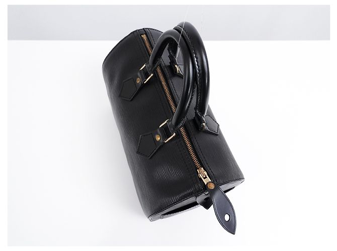 Borsa Louis Vuitton Speedy in pelle Epi 30 Nero - vista 3