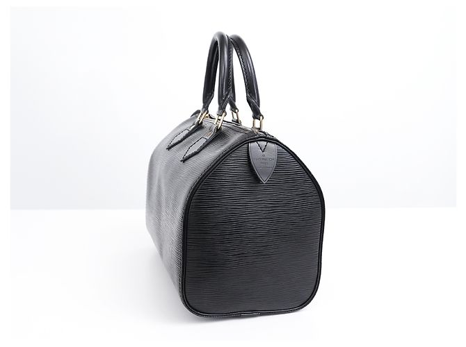 Borsa Louis Vuitton Speedy in pelle Epi 30 Nero - vista 7