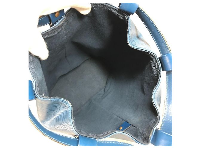 Borsa a Spalla Louis Vuitton Epi Randonee PM Blu - vista 11