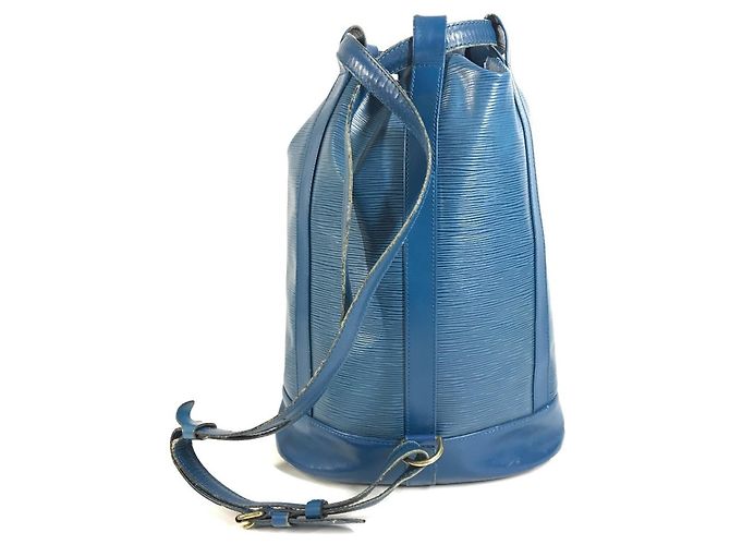 Borsa a Spalla Louis Vuitton Epi Randonee PM Blu - vista 2