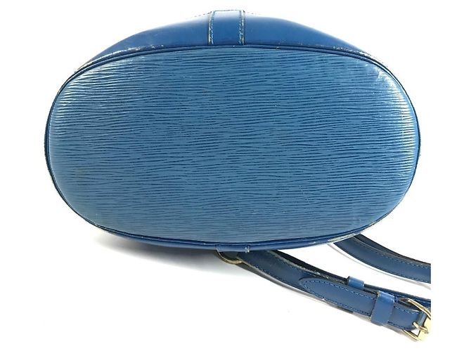 Borsa a Spalla Louis Vuitton Epi Randonee PM Blu - vista 5