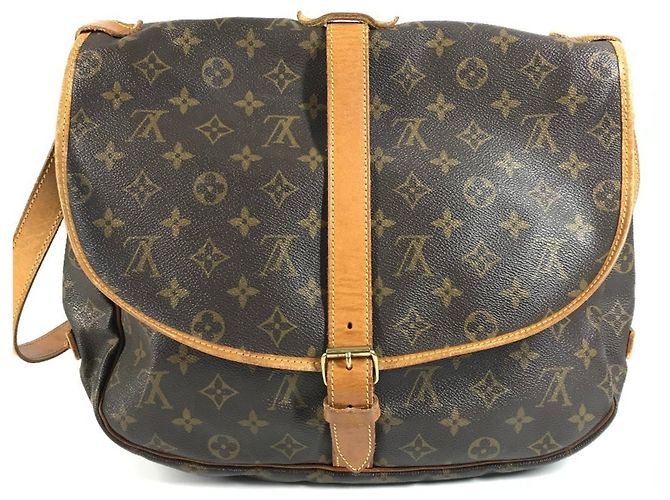 Borsa Louis Vuitton Monogram Saumur 35 Marrone - vista 2