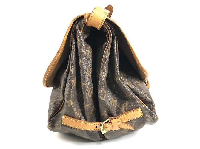Borsa Louis Vuitton Monogram Saumur 35 Marrone - vista 3