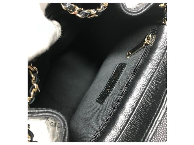 Chanel AS3290 Coco Mark CC Logo gesteppter Rucksack Schwarz - Ansicht 11