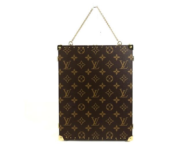 Specchio Baule Monogram Louis Vuitton Home Marrone - vista 2