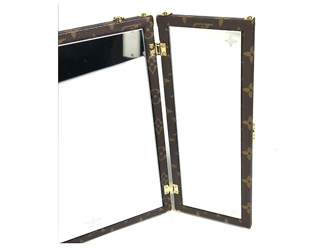 Specchio Baule Monogram Louis Vuitton Home Marrone - vista 8