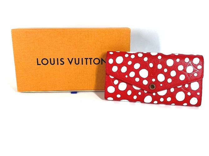 Portafoglio lungo Louis Vuitton Monogram Bianco Rosso - vista 14