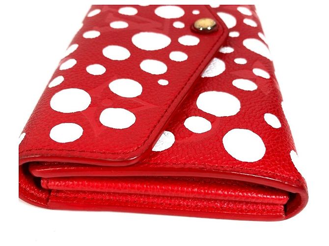 Portafoglio lungo Louis Vuitton Monogram Bianco Rosso - vista 3