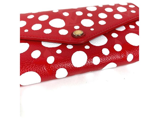 Portafoglio lungo Louis Vuitton Monogram Bianco Rosso - vista 4