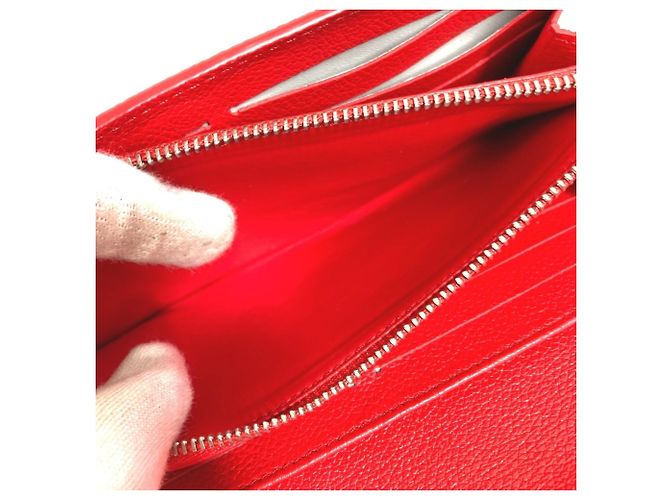 Portafoglio lungo Louis Vuitton Monogram Bianco Rosso - vista 8