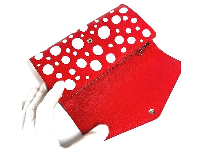Portafoglio lungo Louis Vuitton Monogram Bianco Rosso - vista 9