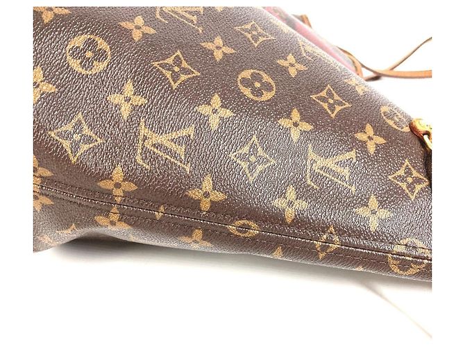 Borsa Tote Louis Vuitton Monogram Neverfull MM Marrone - vista 10