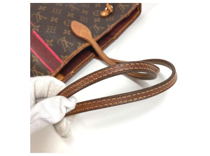 Borsa Tote Louis Vuitton Monogram Neverfull MM Marrone - vista 13
