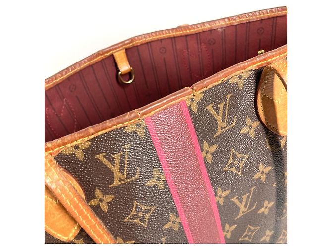 Borsa Tote Louis Vuitton Monogram Neverfull MM Marrone - vista 15