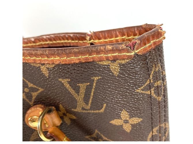 Borsa Tote Louis Vuitton Monogram Neverfull MM Marrone - vista 16