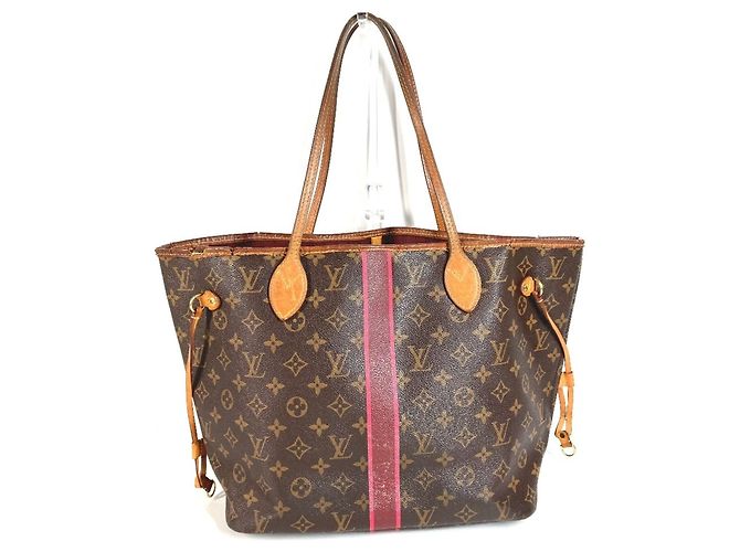 Borsa Tote Louis Vuitton Monogram Neverfull MM Marrone - vista 2