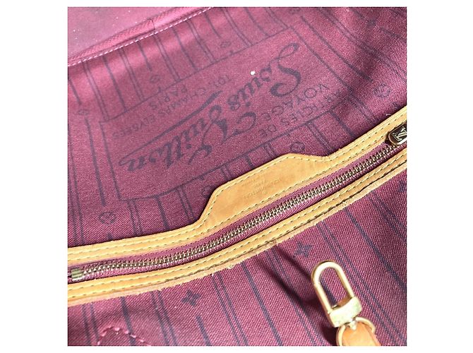 Borsa Tote Louis Vuitton Monogram Neverfull MM Marrone - vista 3