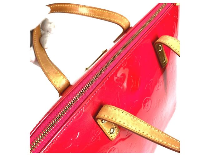 Borsa Tote Louis Vuitton Monogram Vernis Bellevue PM Rosa - vista 12
