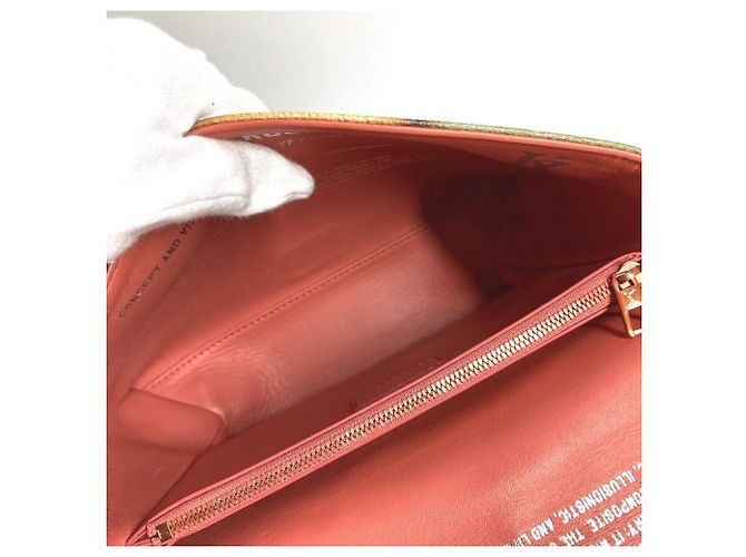 Borsa Louis Vuitton Masters Collection Mona Lisa Double Chain Rosa Multicolore - vista 11