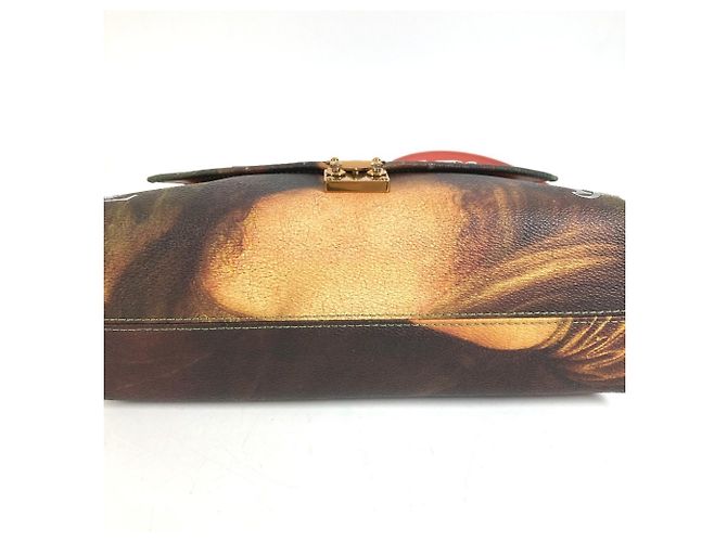 Borsa Louis Vuitton Masters Collection Mona Lisa Double Chain Rosa Multicolore - vista 14