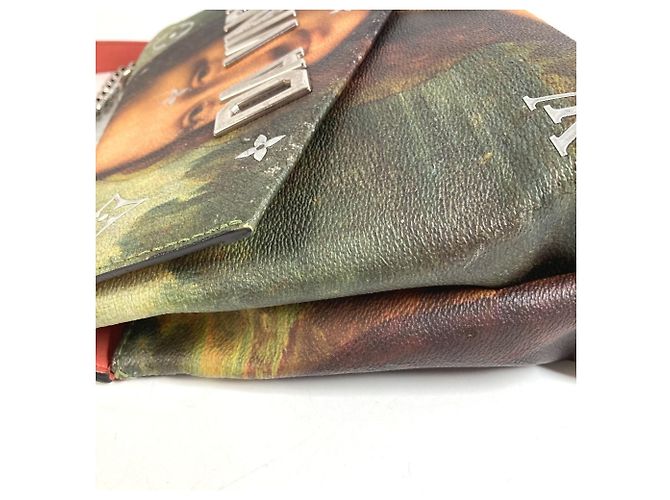 Borsa Louis Vuitton Masters Collection Mona Lisa Double Chain Rosa Multicolore - vista 15