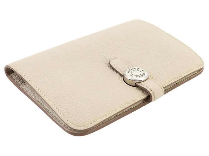 Hermès Cartera compacta de dos pliegues Dogon Hermes Blanco - vista 4
