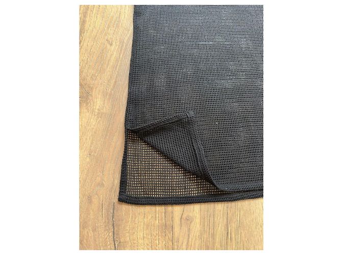 Sandro Top de malla negro bordado serpiente - vista 10