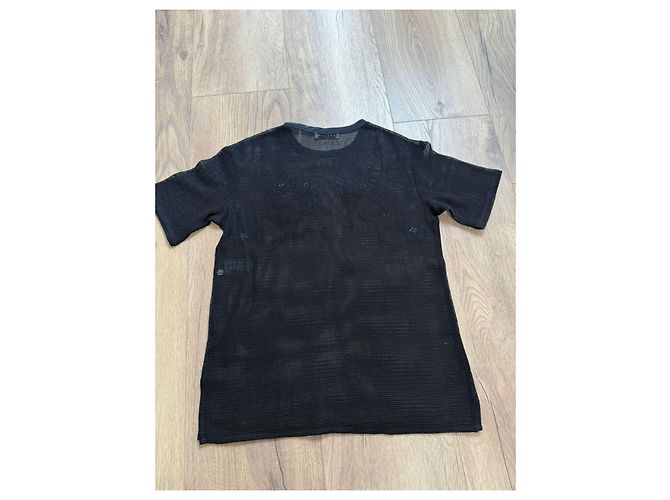 Sandro Top de malla negro bordado serpiente - vista 12