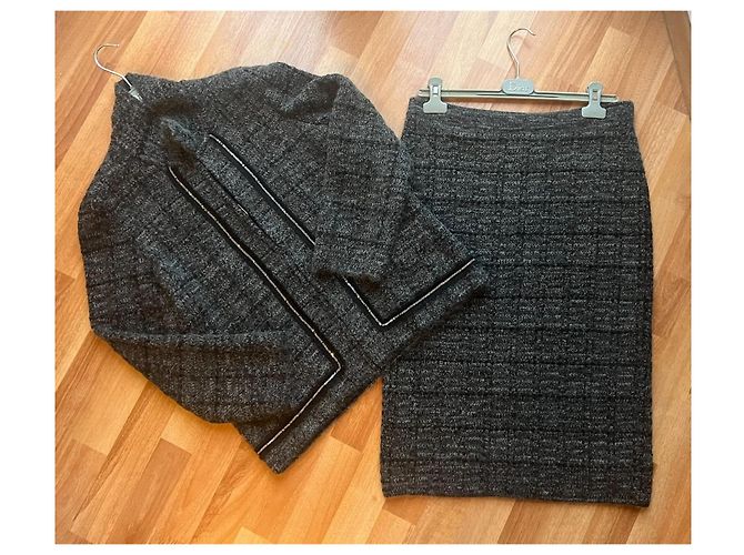 Conjunto de Saia Salvatore Ferragamo - Cinza - vista 6