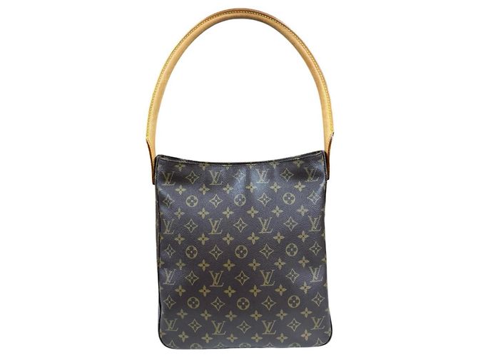 Borsa a Spalla Louis Vuitton Looping GM Monogram Marrone - vista 3