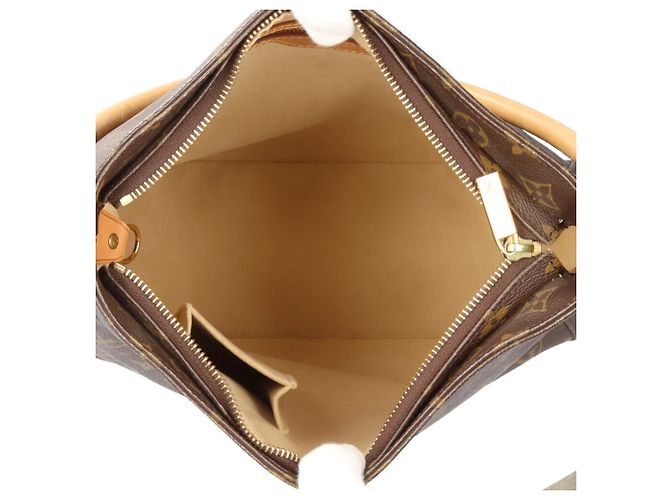 Borsa a Spalla Louis Vuitton Looping GM Monogram Marrone - vista 7