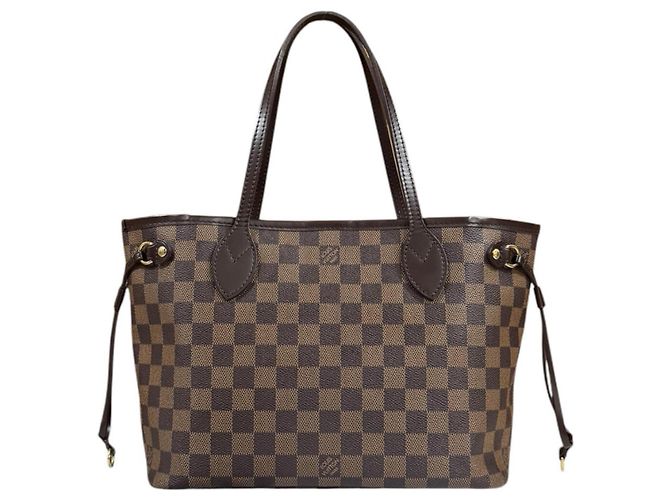 Neverfull Bolsa Tote Louis Vuitton em Canvas Damier Marrom - vista 3