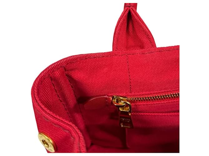 Borsa a tracolla tote Prada Canapa SS Rosso - vista 11