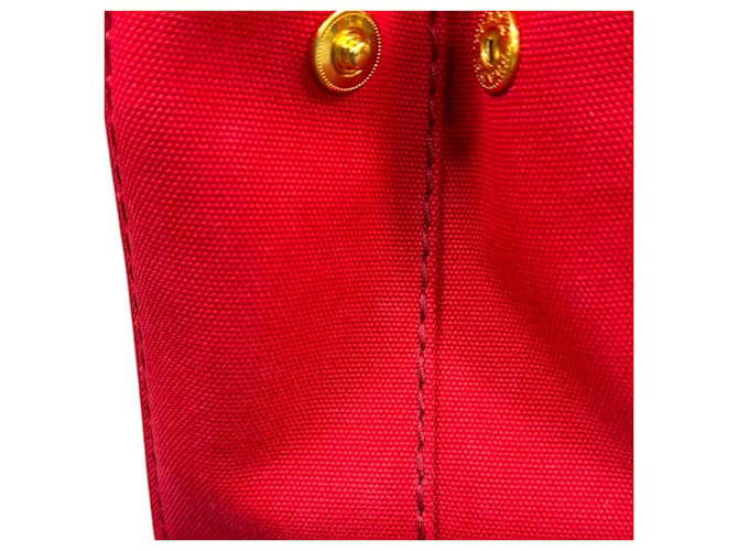 Borsa a tracolla tote Prada Canapa SS Rosso - vista 14