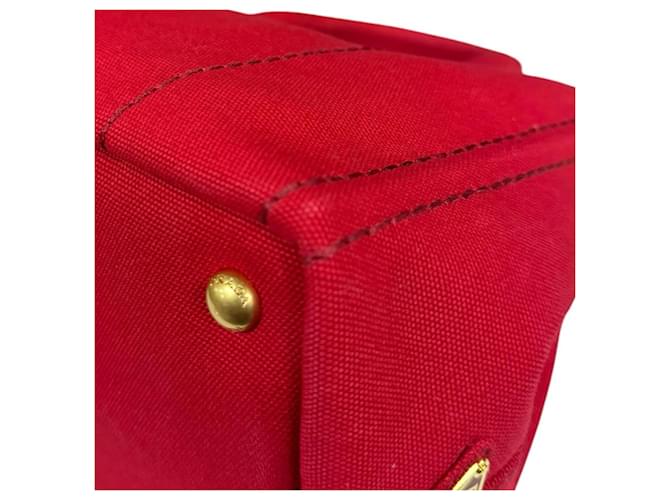 Borsa a tracolla tote Prada Canapa SS Rosso - vista 15