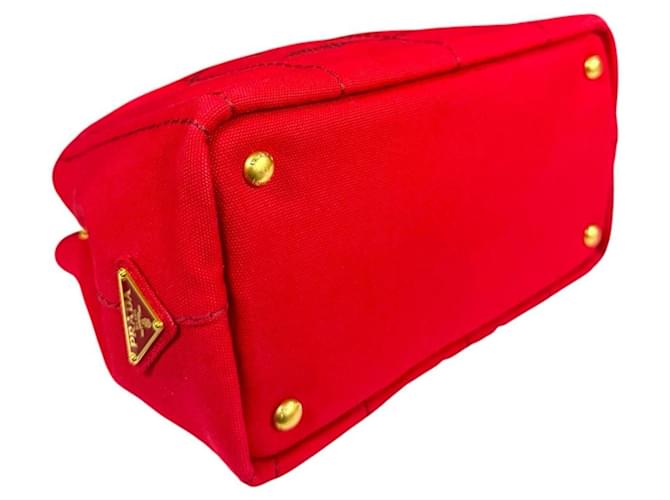 Borsa a tracolla tote Prada Canapa SS Rosso - vista 6