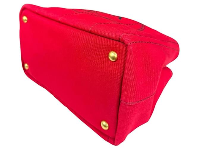 Borsa a tracolla tote Prada Canapa SS Rosso - vista 7