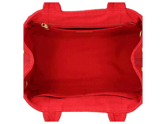 Borsa a tracolla tote Prada Canapa SS Rosso - vista 8