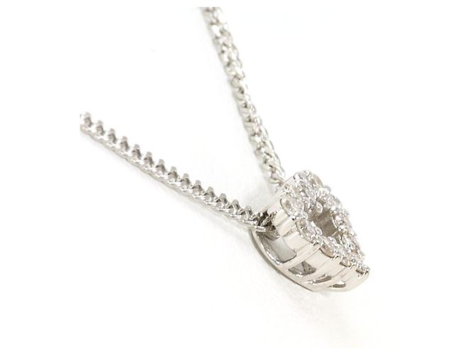Autre Marque Platinhalskette mit Diamantanhänger - Ansicht 2