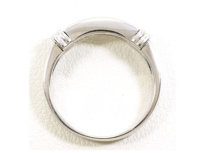 Autre Marque Anello a fascia in platino con zaffiro e diamante - vista 3