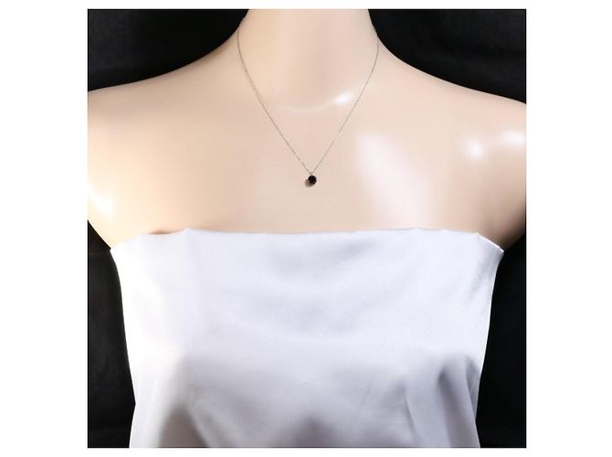 Autre Marque Collana in platino con diamante nero - vista 5