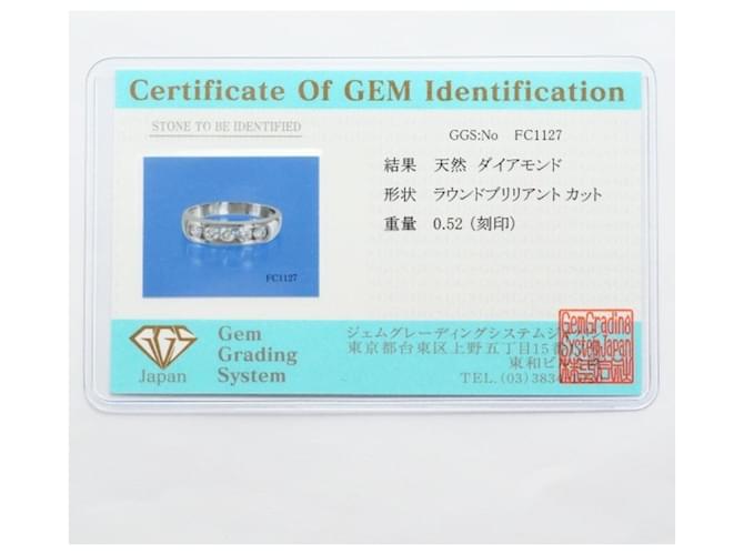 Autre Marque Platinring mit Diamant - Ansicht 9
