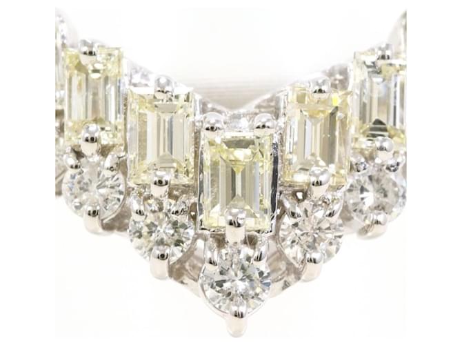 Autre Marque Platin-Ring mit gelbem Diamanten - Ansicht 2