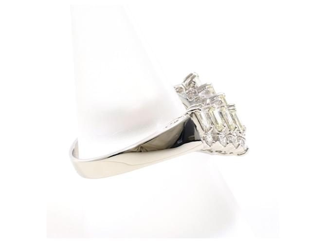 Autre Marque Platin-Ring mit gelbem Diamanten - Ansicht 3