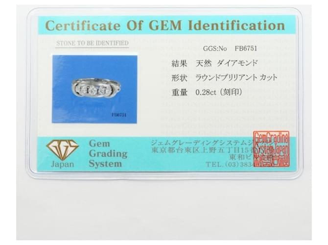 Autre Marque Platinring mit Diamant - Ansicht 9
