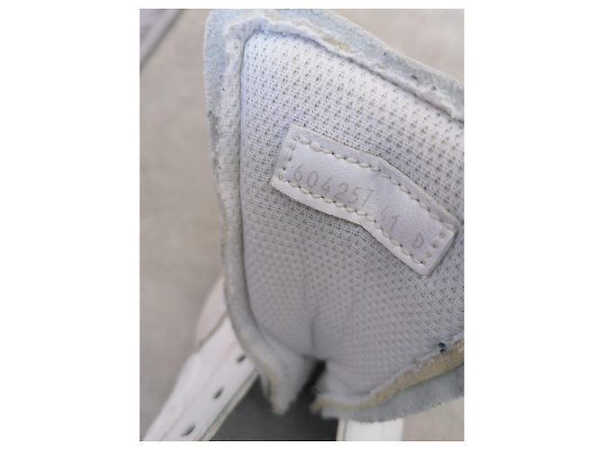 Alexander McQueen Sprint Runner Sneakers in Pelle - Bianco e Blu - vista 6