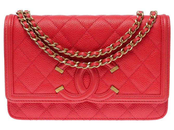 CHANEL Borsa Wallet on Chain in Pelle Rosa - 103564 - vista 2