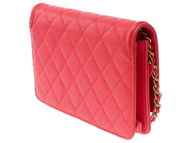 CHANEL Borsa Wallet on Chain in Pelle Rosa - 103564 - vista 5
